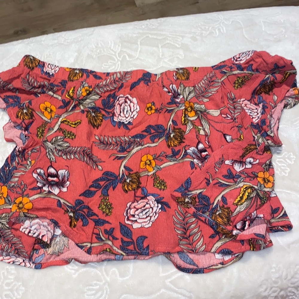 Floral Cotton On over the shoulder top